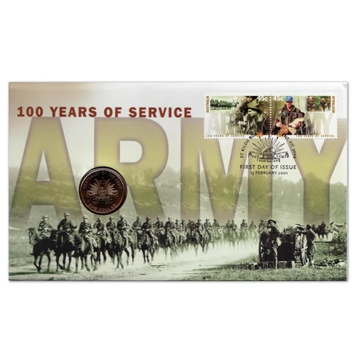 Australia 2001 100 Years Of Army Service $1 Coin PNC