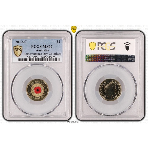 Australia 2012-C $2 Remembrance Day PCGS MS67