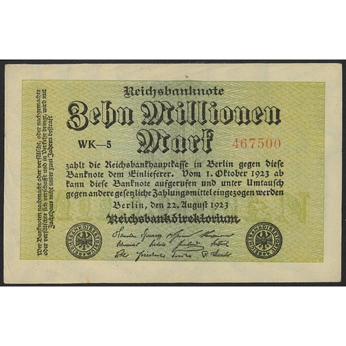 Germany, Single banknote in gVF/aEF grade (22.8.1923)