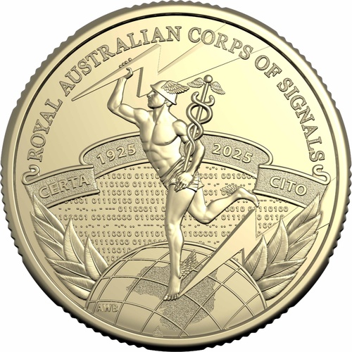 Australia 2025 Centenary of Royal Australian Corps of Signal $1 UNC Coin