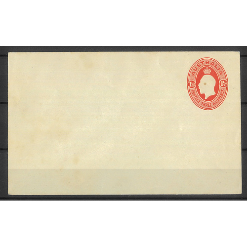 Australia PO Envelope 1928-37 KGV 1½d Red, Blue Lining BW EP31(1) Unused #PS-3