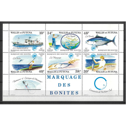 Wallis & Futuna 1979 Tuna Tagging Mini Sheet Scott 228a MUH 27-7*