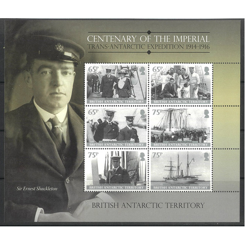 British Antarctic Terr 2013 Expedition Centenary Mini Sheet SG620/25 MUH 25-20