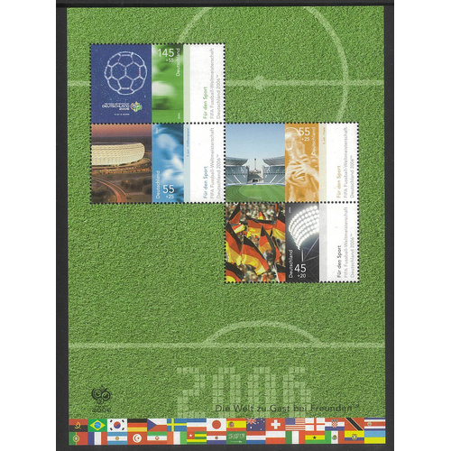 Germany 2006 World Cup/Soccer Mini Sheet Scott B971a Mint Unhinged 23-8