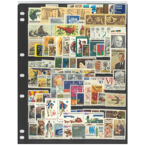 USA 1971-75 Selection of Commemorative Issues & Air Mails 146 Stamps MUH #253
