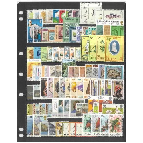St Helena 1973-83 Selection of 28 Commemorative Sets 92 Stamps & 6 Sheets MUH #405