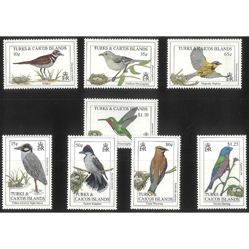 Turks & Caicos Islands 1993 Birds Set of 8 Stamps SG1228/35 MUH 19-11-ew