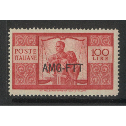 Trieste Zone A A.M.G. 1947 Family 100L Stamp Scott 14 MUH #EU202-ew