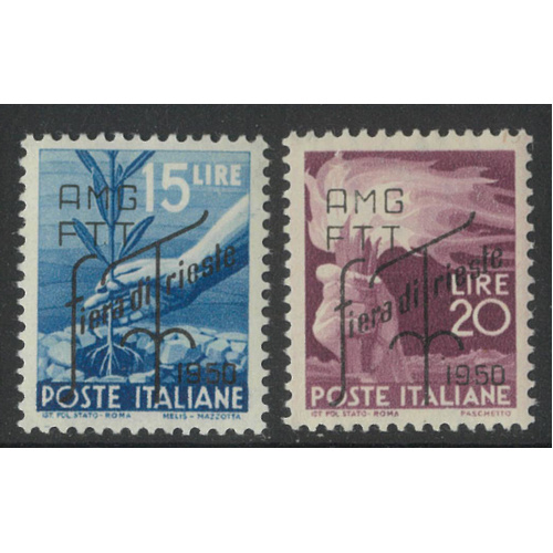 Trieste Zone A A.M.G. 1950 Trieste Fair Set/2 Stamps Sc.82/83 MUH #EU202-ew