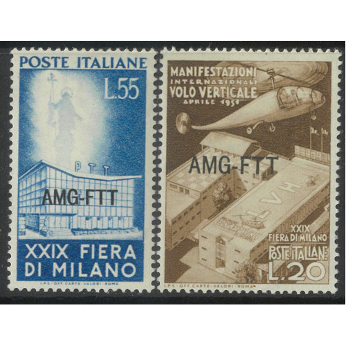 Trieste Zone A A.M.G. 1951 Milan Fair Set/2 Stamps Sc.113/14 MUH #EU202-ew