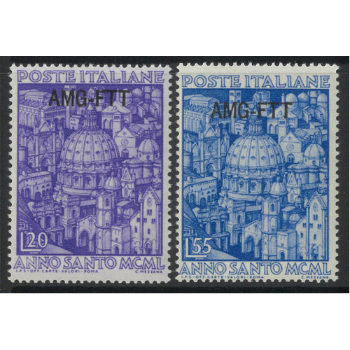 Trieste Zone A A.M.G. 1950 Holy Year Set/2 Stamps Sc.74/75 MUH #EU202-ew
