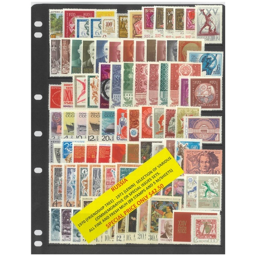 Russia 1970-71 Selection of Various Commemorative Sets 89 Stamps & 5 Mini Sheets MUH #281