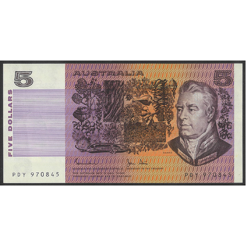 Australia 1983 $5 Banknote Johnston/Stone R208 VF #3-67