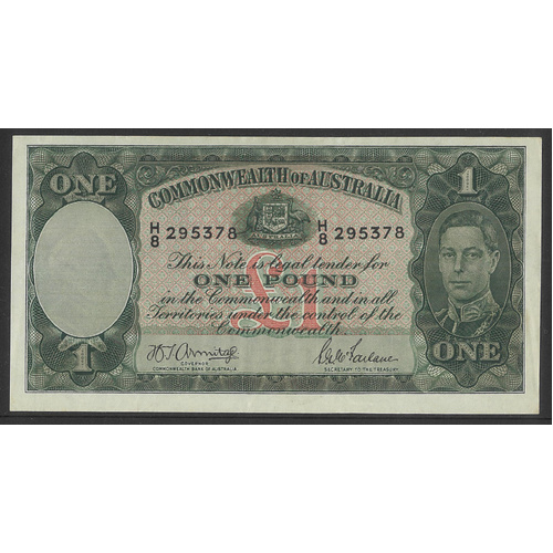 Commonwealth of Australia 1942 £1 Banknote Armitage/Macfarlane H/8 295378 R30a gVF #P-24