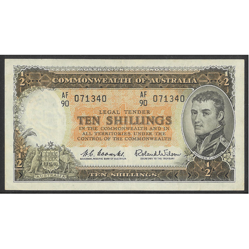 Commonwealth of Australia 1961 Ten Shillings Banknote Coombs/Wilson R17 VF #P-30