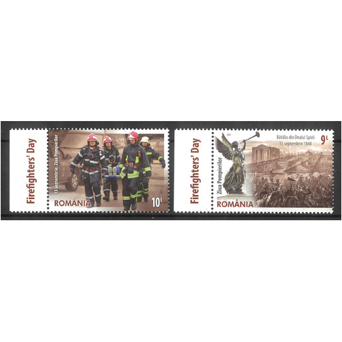 Romania 2023 Firefighters' Day Set of 2 Stamps MUH