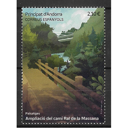 Spanish Andorra 2023 Ral De La Massana Road Extension Single Stamp MUH