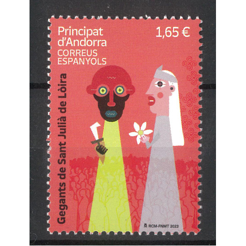 Spanish Andorra 2023 Giants of Sant Julia De Loira Single Stamp MUH