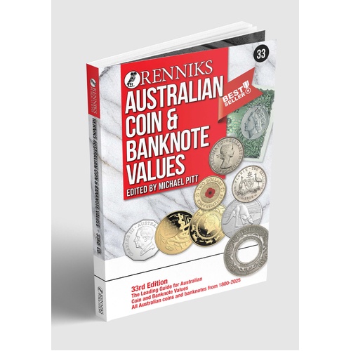 Renniks Australian Coin & Banknote Values 2025 Catalogue 33rd Edition Softcover