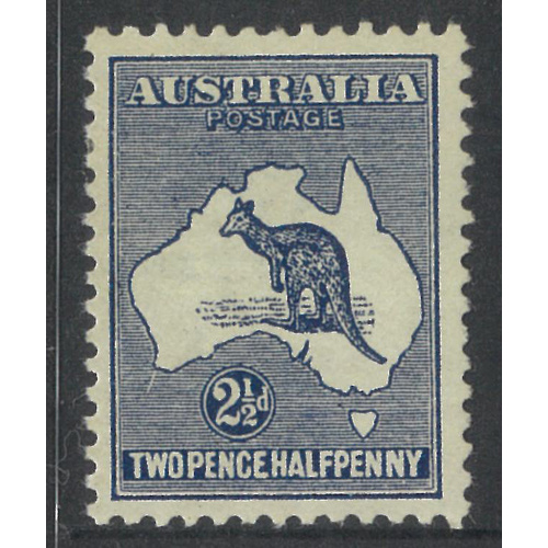 Australia Kangaroo Stamp 1st WMK 2½d Indigo SG4 MLH #AUBK