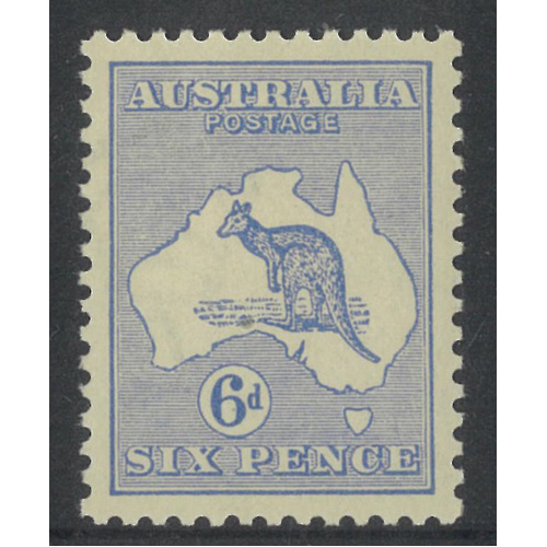 Australia Kangaroo Stamp 2nd WMK 6d Ultramarine SG26 MUH #AUBK