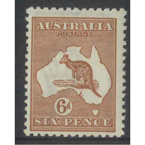 Australia Kangaroo Stamp 3rd WMK 6d Chestnut with "Broken Leg" SG73a MUH #AUBK