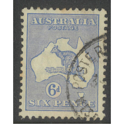Australia Kangaroo Stamp 2nd WMK 6d Ultramarine SG26 Fine Used #AUBK