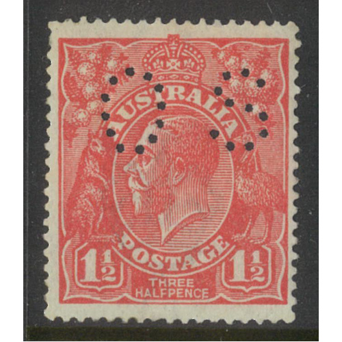 Australia KGV Stamp Single Crown WMK 1½d Red-Brown SG59 MUH #AUBK