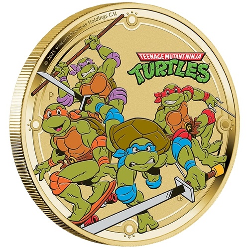 2025 Teenage Mutant Ninja Turtles Tuvalu $1 Collector Coin in Card