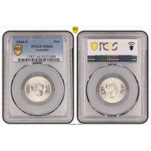 Australia 1944 Shilling Coin PCGS MS64