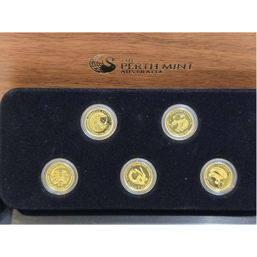 2010 Discover Australia 5 x $5 Gold Coin Collection The Dreaming Series