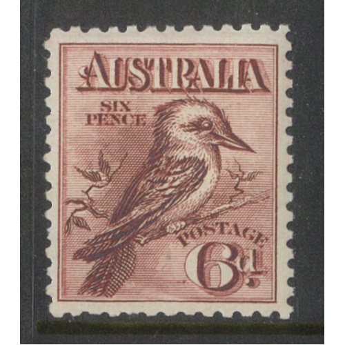 Australia 1914 Engraved Kookaburra 6d Stamp Well Centred SG19 MUH #AUBK