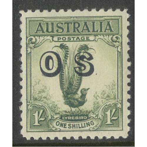 Australia 1932 Lyrebird 1/- Stamp Overprinted OS SG O136 MUH #AUBK