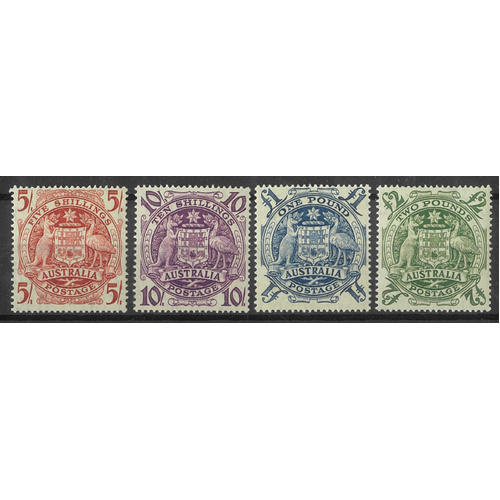 Australia 1949-50 Arms Set of 4 Stamps SG224a/24d Mint Unhinged #AUBK