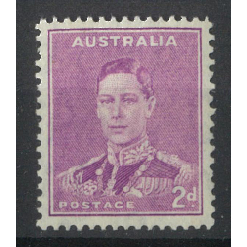 Australia 1941 KGVI 2d Stamp Mauve with Medal Flaw SG185b MUH #AUBK