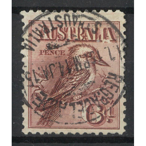 Australia 1914 Engraved Kookaburra 6d Stamp SG19 Fine Used #AUBK
