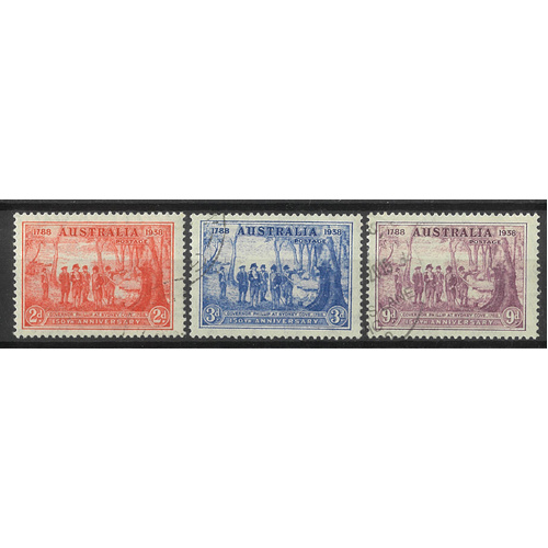 Australia 1937 NSW Anniversary Set of 3 Stamps SG193/95 CTO with Gum #AUBK