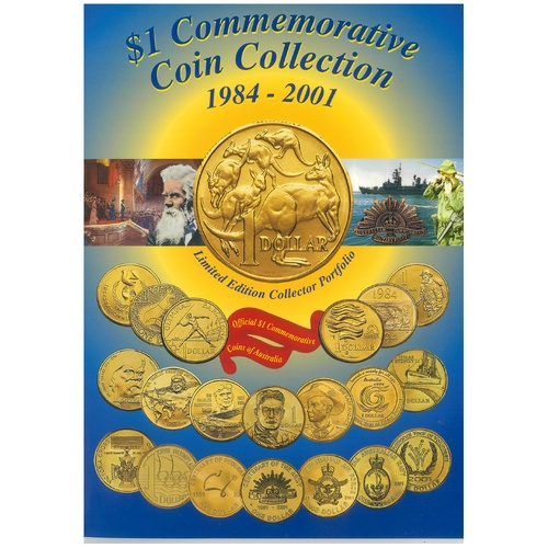 Australia 1984-2001 $1 Commemorative Coin Collection Portfolio 21 Coins