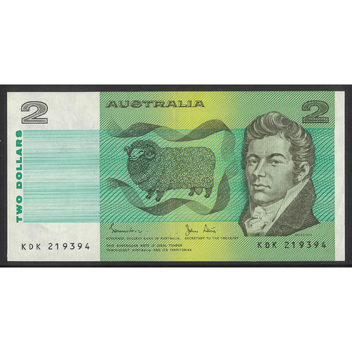 Australia 1983 $2 Banknote Johnston/Stone R88 EF/EF+ #2-61