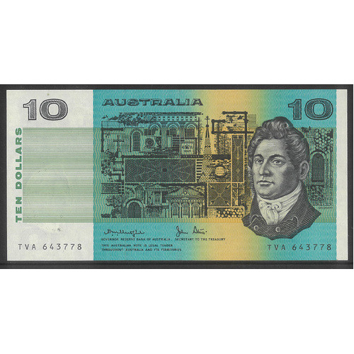 Australia 1979 $10 Banknote Knigh/Stone R307a Gothic EF #4-54