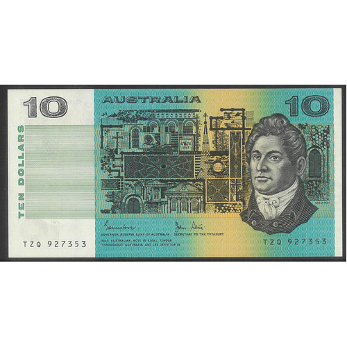 Australia 1983 $10 Banknote Johnston/Stone R308 aEF #4-55