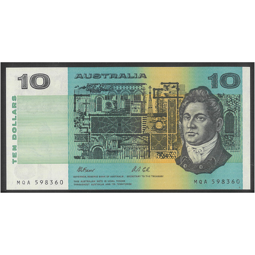 Australia 1991 $10 Banknote Fraser/Cole No Plate Letter R313b EF+ #4-67