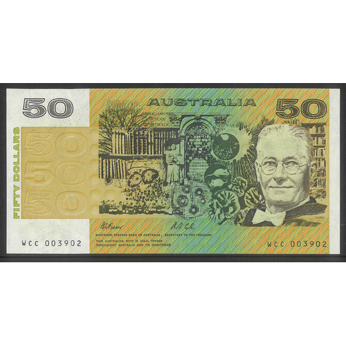 Australia 1991 $50 Banknote Fraser/Cole Plate Letter R513a gVF/aEF #50-4