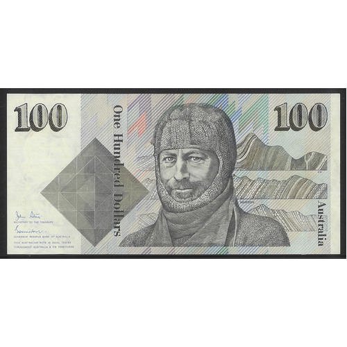 Australia 1984 $100 Banknote Johnston/Stone R608 gEF #100-23