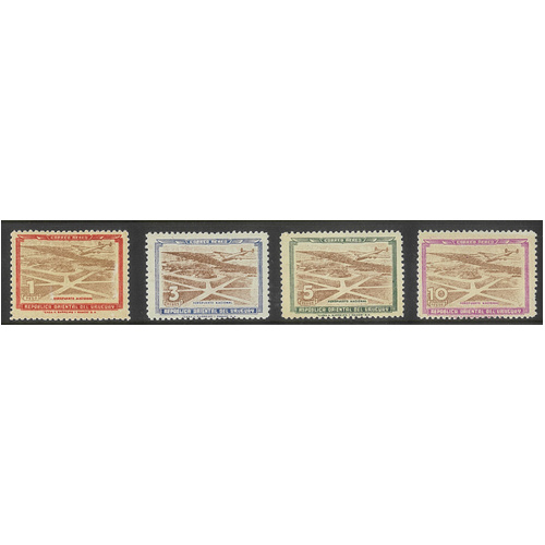 Uruguay 1947-49 Airport 1p-10p Set of 4 Stamps Scott C133/36 MUH 35-6