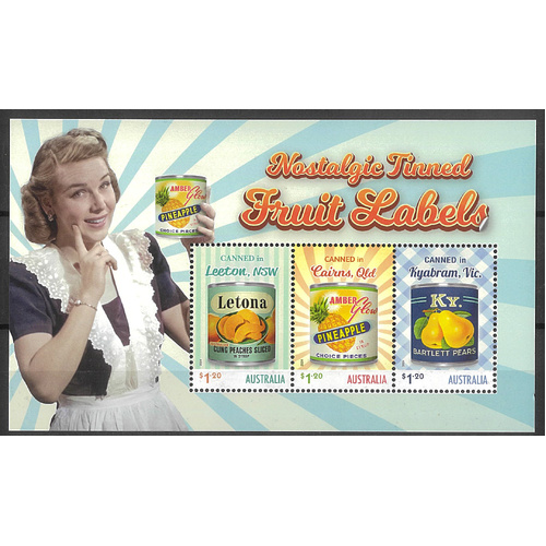 Australia 2024 Nostalgic Tinned Fruit Labels Mini Sheet MUH 