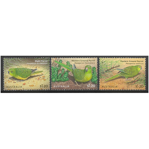 Australia 2024 Parrots Set of 3 Stamps MUH 