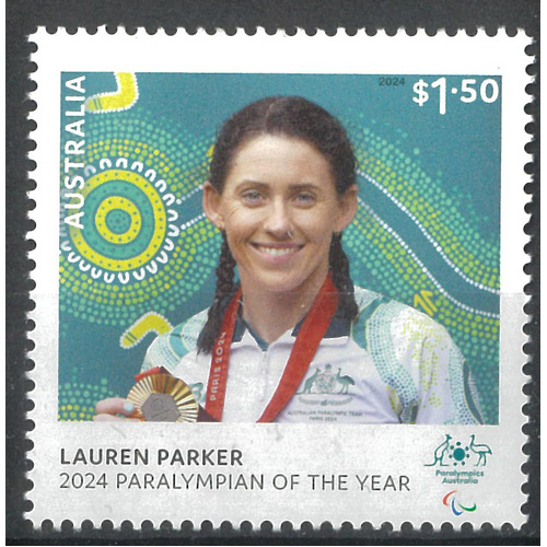 Australia 2024 Paralympian of the Year Lauren Parker Single Stamp MUH