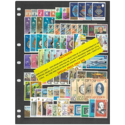 Ascension 1946-79 Selection of 24 Commemorative Sets 85 Stamps & 7 Sheets MUH #264