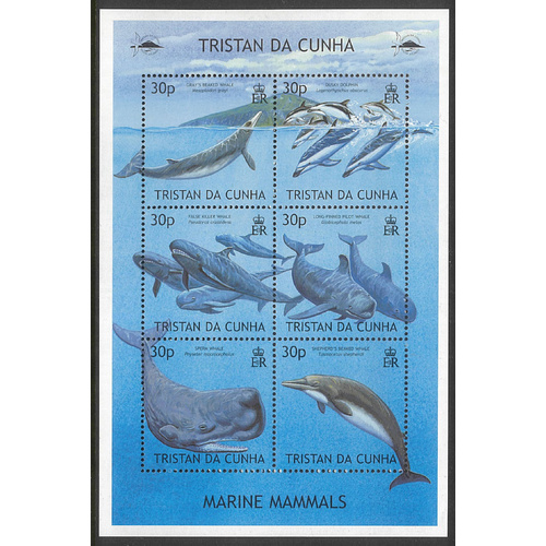 Tristan Da Cunha 2002 Marine Mammals Mini Sheet SG758 MUH 35-7